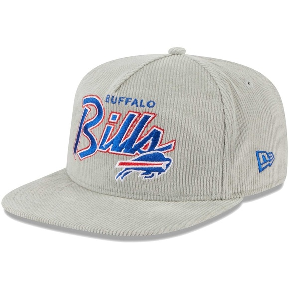 Men's New Era Gray Buffalo Bills Corduroy Golfer Snapback Hat - Picture 4 of 5